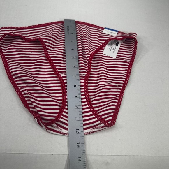 Charter Club Intimates Women's Size XL Panty Brief Hi Cut Striped Red White New - Picture 10 of 13